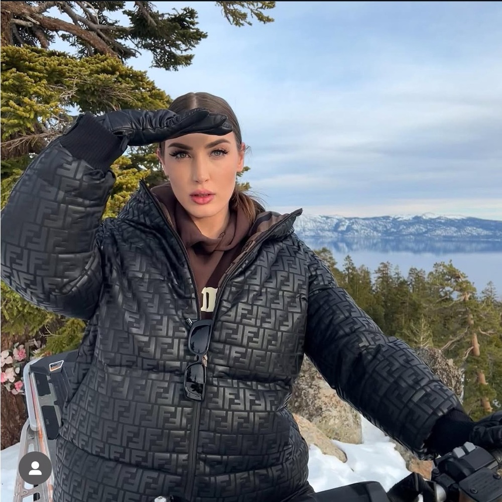 Fendi Black Monogram Puffer Jacket